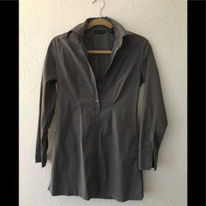 New York & Company Tunic Button Down Blouse